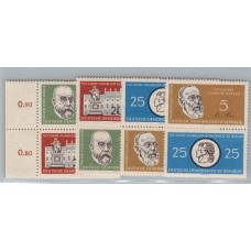 ALEMANIA ORIENTAL DDR SELLOS SE-TENANT EN TODAS LAS COMBINACIONES POSIBLES COMPLETA NUEVA MINT !!! RARA